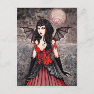 Vampire Halloween Gothic Fairy Postcard