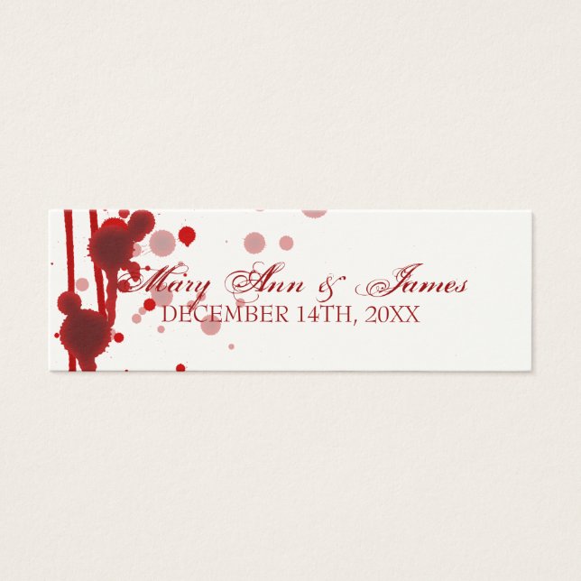 Vampire Halloween Mariage Favor Balise Faux sang R (Devant)