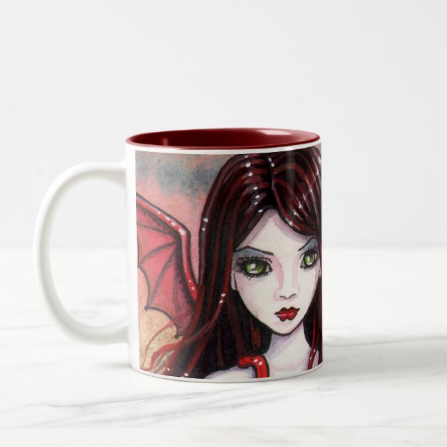 Vampire Halloween Mug by Molly Harrison (Left)