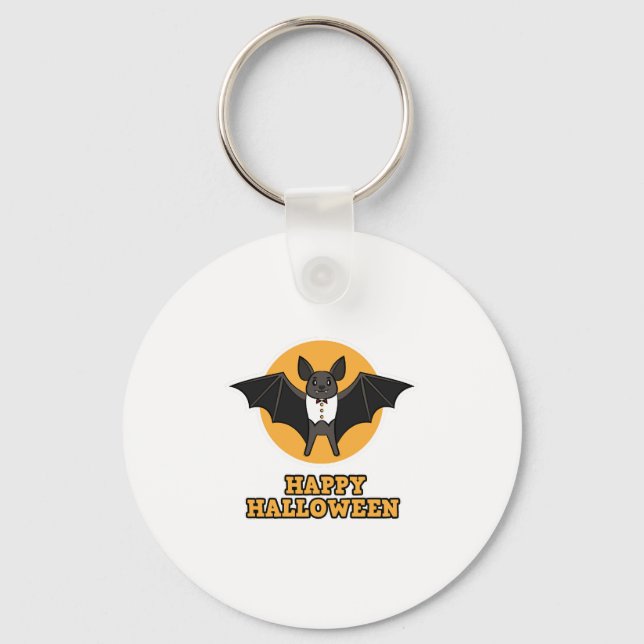 Vampire Halloween Party - Happy Halloween Keychain (Front)