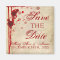 Vampire Halloween Save The Date Fake Blood Red