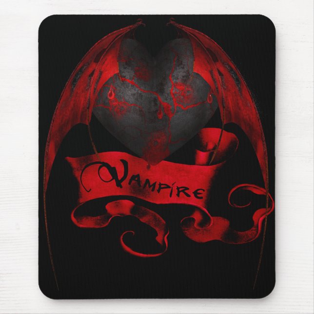 Vampire Heart Mouse Pad (Front)