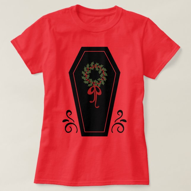 Vampire Holiday Coffin T-Shirt (Design Front)