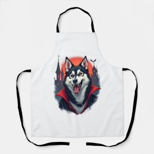 Vampire Husky Bite Apron