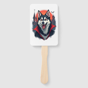 Vampire Husky Bite Hand Fan
