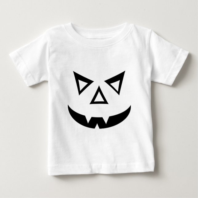 Vampire Jack-o-Lantern Face Baby T-Shirt (Front)