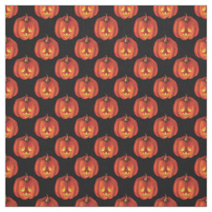 Vampire Jack O Lantern Halloween Pattern Fabric