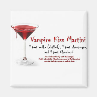 Vampire Kiss Martini Drink Recipe Magnet