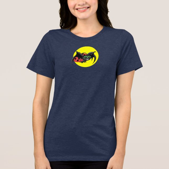 Vampire Ladybug Bat T-Shirt Tri-Blend Shirt (Front)