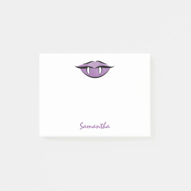 Vampire Lèvres Goth Purple Post-it® Notes (Devant)