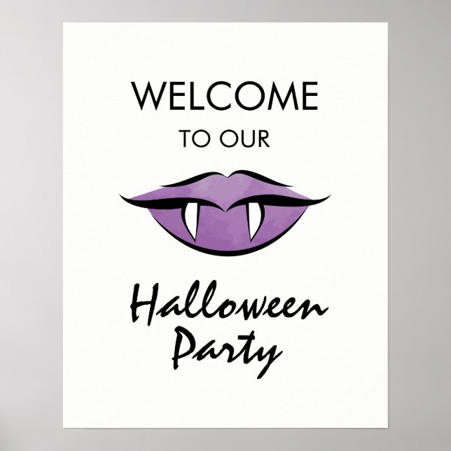 Vampire Lips Goth Halloween Affiche de bienvenue d (Devant)