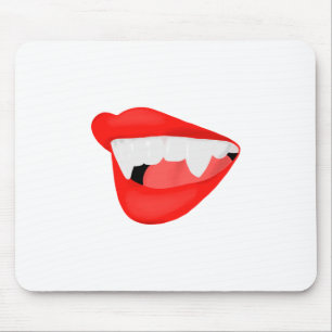 Vampire Lips Thirsty for a Neck Mouse Pad