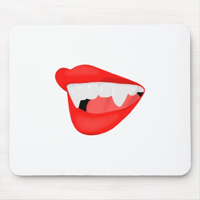 Vampire Lips Thirsty for a Neck Mouse Pad (Front)