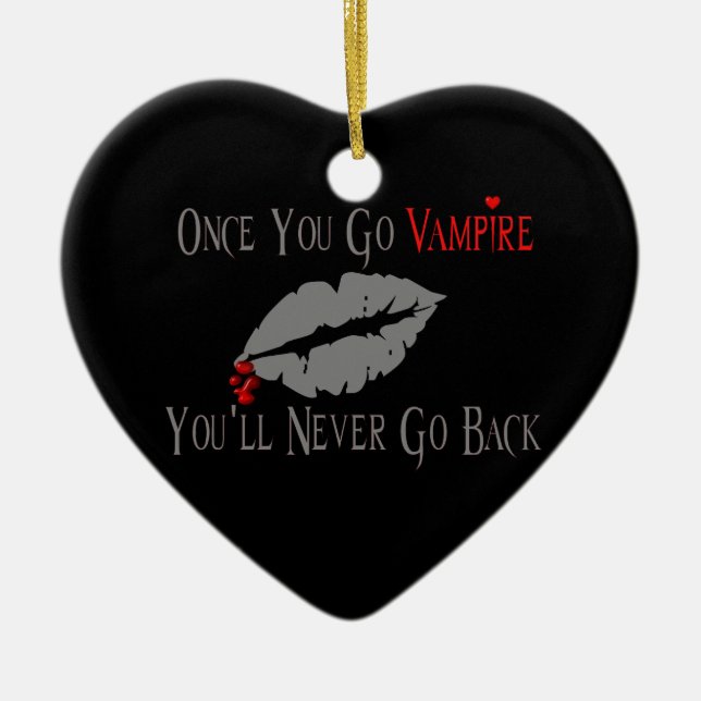 Vampire Love Ceramic Ornament (Front)