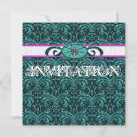 Vampire Lover's Ball Gothic Damask Green & Black
