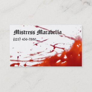 Vampire Mistress Bloody Business Card