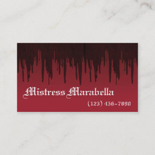 Vampire Mistress Bloody Business Card