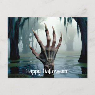 Vampire/Monster Hand Reaching Out of the Swamp Postcard