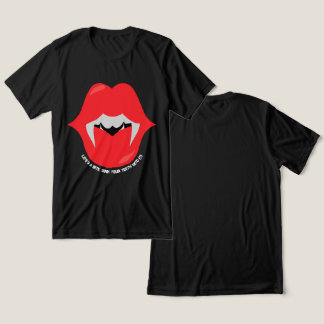 Vampire mouth with fangs and teeth Tri-Blend shirt