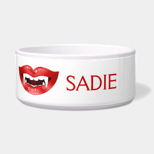 Vampire Mouth With Red Lips Illustration & Name