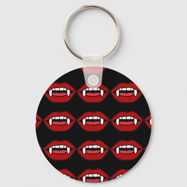 Vampire mouth with teeth keychain (Front)