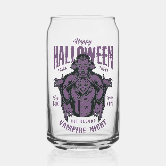 Vampire Nuit Halloween Verre - Gothique Violet (Recto)