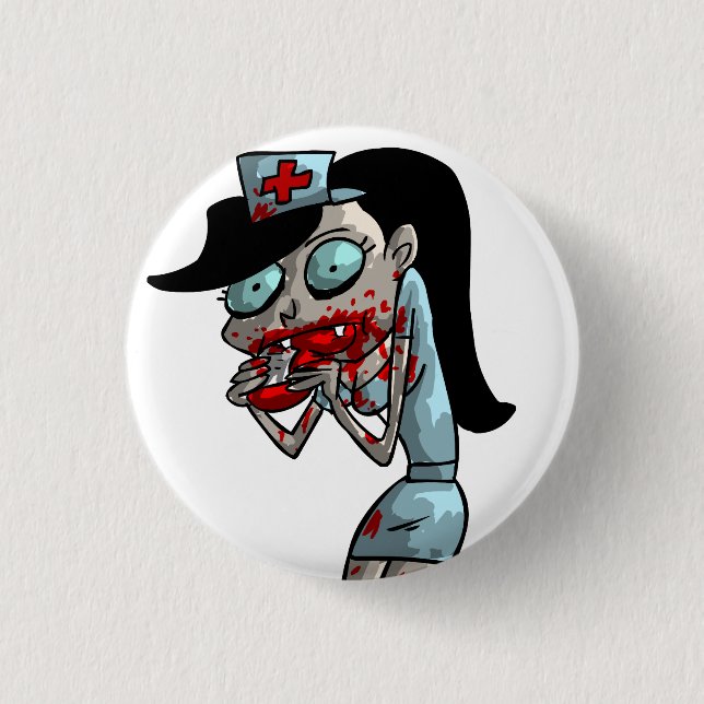Vampire Nurse 1 Inch Round Button (Front)