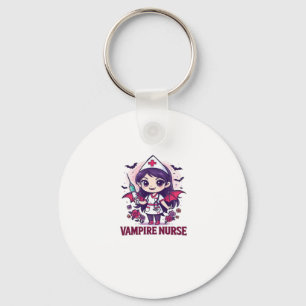 Vampire Nurse Shirt � Funny Halloween Medical Work Keychain