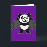 Vampire Panda Holiday Card<br><div class="desc">This vampire panda is too cute! With his fangs and cape this design makes an excellent Halloween present or anyone who likes vampires. Great gift ideas here for your friends and family.</div>