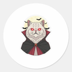 Vampire Persian – Persian Cat Halloween Classic Round Sticker