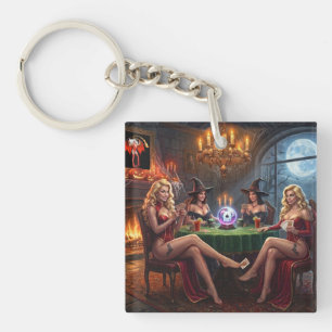 Vampire Poker Ghouls Just Wanna Have Fun Keychain