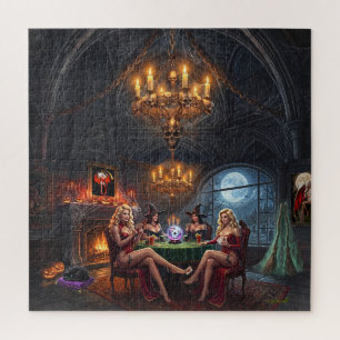 Vampire Poker Girls Just Wanna Have Fun Jigsaw Puzzle