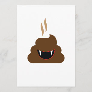 Vampire Poop Emoji Funny Halloween Card