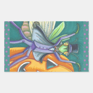 VAMPIRE PRAYING MANTIS BUG STICKER SHEET Rectangle