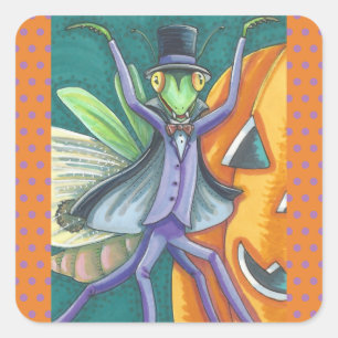 VAMPIRE PRAYING MANTIS BUG STICKERS SHEET Square