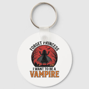 Vampire Princess Shirt Spooky Retro Halloween Desi Keychain