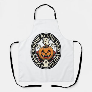 Vampire Pumpkin Badge Growing My Little Fangs_1 Apron