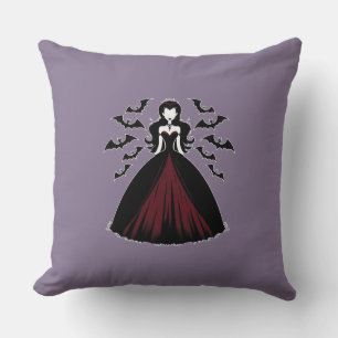 Vampire Queen Throw Pillow