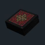 Vampire Red and Gold Damask Gothic Art Gift Box<br><div class="desc">Deep rich shades of vampire red and burnished gold give this original damask pattern art a decidedly Goth feel. ©TabzJones all rights reserved. All designs are printed on our high quality products. They do not contain any real metallic or other textile elements.</div>