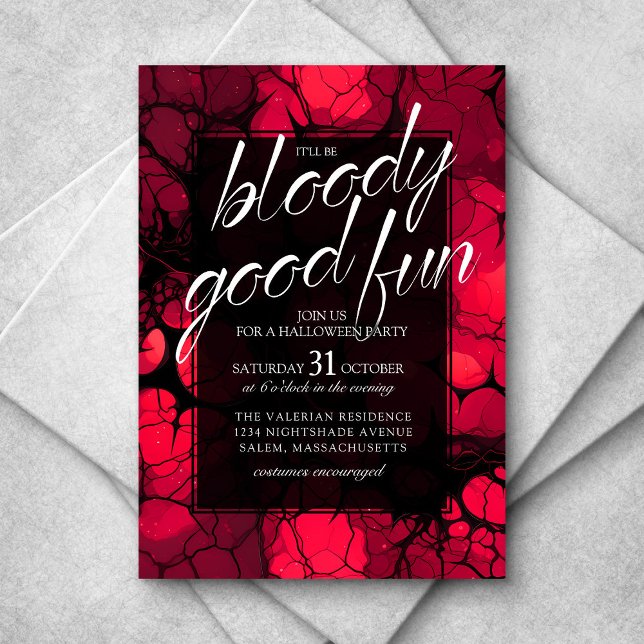 Vampire Red Halloween Party Invitation (Creator Uploaded)