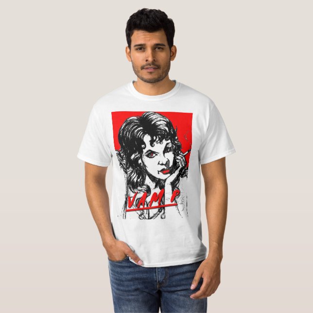 VAMPIRE RED LIPS ART JACK JOYA T-Shirt (Front Full)