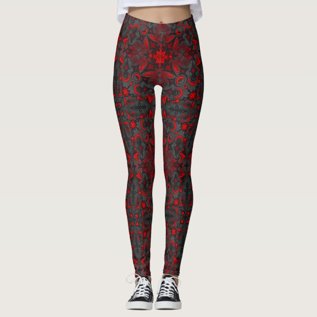 Vampire Rose Leggings (Front)