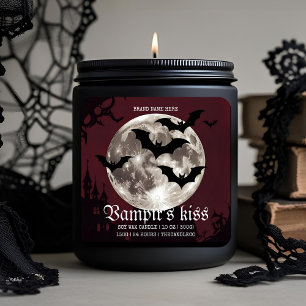 Vampire’s Kiss Halloween Candle Label