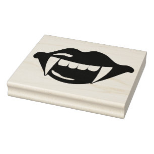 Vampire’s mouth rubber stamp