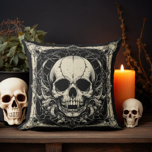 Vampire Skull  Throw Pillow
