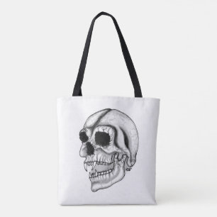 Vampire Skull Tote Bag