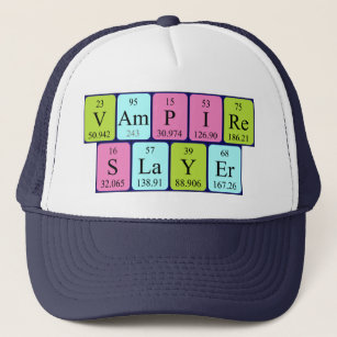 Vampire Slayer periodic table phrase hat
