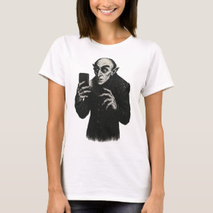 Vampire Smartphone Nosferatu Selfie Count Orlok Ha T-Shirt