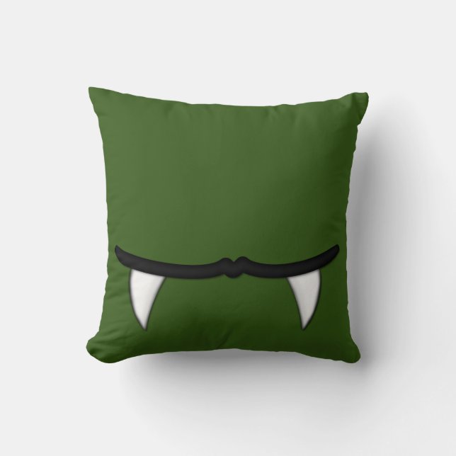 Vampire Smile Throw Pillow (Front)