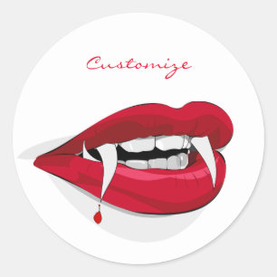 Vampire Smile Thunder_Cove Classic Round Sticker